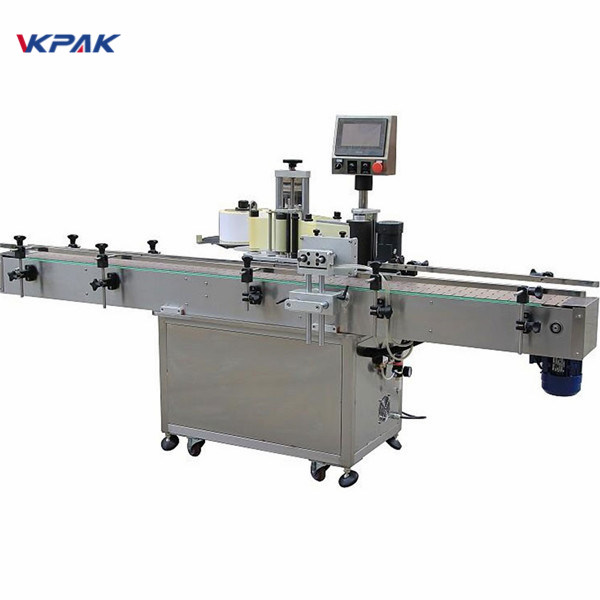 آلة وسم الزجاجة المستديرة ذاتي اللصق الرأسي الأوتوماتيكي