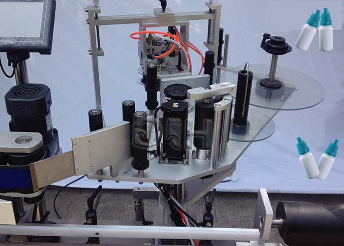 الصين أعلى / أسفل الجانبين الرأسي آلة وسم زجاجة مستديرة مع المورد التلقائي