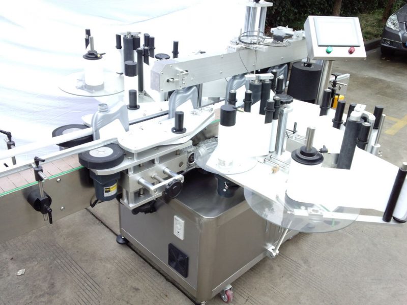 الصين CE شهادة معدات وسم الزجاجات الأوتوماتيكية زجاجة زجاجية مزدوجة الجانب ملصق المورد