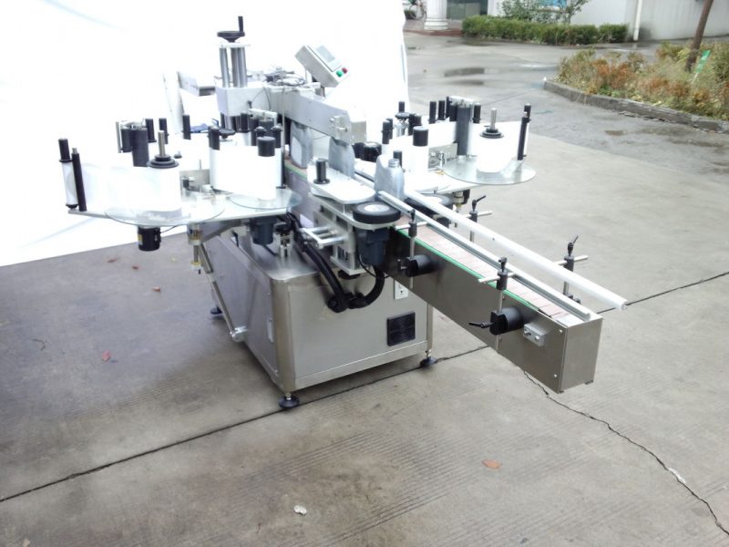 الصين أكياس البيضاوي والزجاجات تسمية قضيب قضيب ، آلة طباعة الملصقات ذاتية اللصق مع مزود ناقل طويل