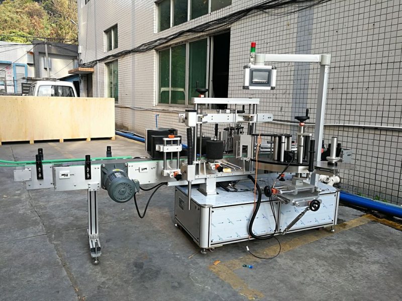 الصين آلة ملصق الملصقات الأمامية والخلفية لمورد الزجاجة البيضاوية والمستطيلة